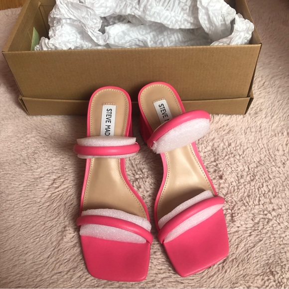STEVE MADDEN LILAH HEELS SANDALS PINK - Picture 4 of 11
